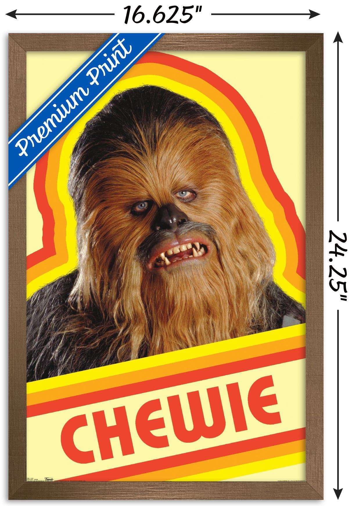 Star Wars: Saga - Chewie Wall Poster, 14.725" x 22.375", Framed