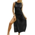 thumbnail image 2 of HOMBOM Womens Beach Cover Ups Beach Cover Up Sheer Side Split Summer Dresses for Ladies, 2 of 6