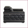thumbnail image 4 of 3-Seat Modern Minimalist Top Grain Italian Leather Sofa with Kiln-Dried Hardwood Frame | Black | Leather Upholstery | Tight Back, 4 of 10