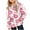 #048 Pink, variant on Felirenzacia Women’s Valentine Long Sleeve Pullover, Stylish Heart Graphic Shirt, Sky Blue,100