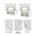 thumbnail image 5 of Sage Green Geometric Swag Curtains for Living Room/Bedroom Windows, Modern White Stripe Distortion Art Kitchen Curtains and Valances Set 36 Inch Length, Light Filtering Swags Valance Curtain Panels, 5 of 5
