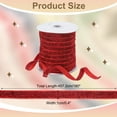 thumbnail image 2 of Uxcell Glitter Velvet Ribbon, Sparkly Fabric Metallic Ribbons Gift Wrapping Roll for Crafts Hair Bow Wreaths Decorations Red, 2 of 7