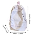 thumbnail image 4 of 19 IN Retro Gothic Letter Backpack, Soft Nylon Casual Daypack, Stretch Side Storage Shoulder Bag, 4 of 7