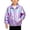 Purple, variant on Boy's Shiny Metallic Zip Up Jacket Kids Y2K Bomber Jacket Outerwear with Pockets for Party Festivals 4-13 Years