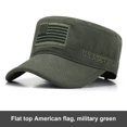 thumbnail image 2 of Aosijia Unsiex Cotton Trucker Cap Adjustable Flat Top Hats Military Style Hat Outdoor Sport Sun Hat for Men Women Teens, 2 of 12