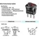 thumbnail image 4 of 10pcs Light Switch 12v Led Toggle Switch 12v 3 Position Latching Spst Switch Round Button For Car Boat Home Appliances, With 5 Color, 4 of 5