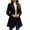 Black, variant on Pea Coats for Women Solid Color Elegant Notched Lapel Single Breasted Overcoat Slim Fit Pleated Hem Long Jacket