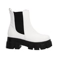 thumbnail image 2 of Bota Combat Suela Gruesa Track Para Mujer Blanco Con Resorte Platonia TERESA-02-BLANCO, 2 of 5