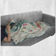 thumbnail image 6 of Vintage Soft Flannel Fleece Throw Blanket, Reindeer with Antlers with Tribal Element and Flowers, Cozy Plush for Indoor and Outdoor Use, 50" x 60", Multicolor, by Ambesonne, 6 of 6