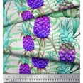 thumbnail image 2 of Soimoi Polyester Crepe Fabric Leaves & Pine Fruits Print Fabric by Yard 52 Inch Wide, 2 of 3
