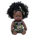 thumbnail image 1 of Baby Cute Curly Hair Sport Boys Black Baby Toy Doll Kids Gift Hooded With Cloth, 1 of 3