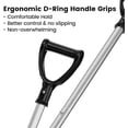 thumbnail image 5 of 54" Snow Shovel with Two D-Ring Handles - Ergonomic and Heavy-Duty Snow Removal Tool with Aluminum Blade and Auxiliary Handle for Extended Reach （Blue）, 5 of 8