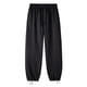 thumbnail image 2 of Pantalones rectos de ante de color liso para hombre: diseño informal, tejido resistente, fáciles de combinar con camisetas, para uso diario y al aire libre, 2 of 4