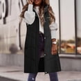 thumbnail image 5 of Uootdi Womens Long Down Vest Thick Waistcoat Sleeveless Long Coats Jackets Casual Loose Fit Fall Winter Outerwear, 5 of 7
