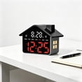 thumbnail image 7 of Bowayaoa LED Alarm Clock, Multifunctional Digital Clock with Night Light, Dual Alarms Snooze Time Date Display, USB Battery Powered Desktop Decor Clock for Bedroom Office Desk, 7 of 7