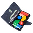 thumbnail image 2 of Case for Google Pixel 5 Magnetic Leather Zipper Wallet Cover Card Holder, 2 of 5