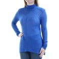thumbnail image 2 of LUCKY BRAND Womens Blue Slitted Long Sleeve Hi-Lo Top S, 2 of 3