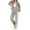 Gray, variant on Womens Fall Sweatsuit 2 Peice Outfits Zip Up Striped Y2K Jacket Wide Leg Pants Matching Tracksuit Set White M