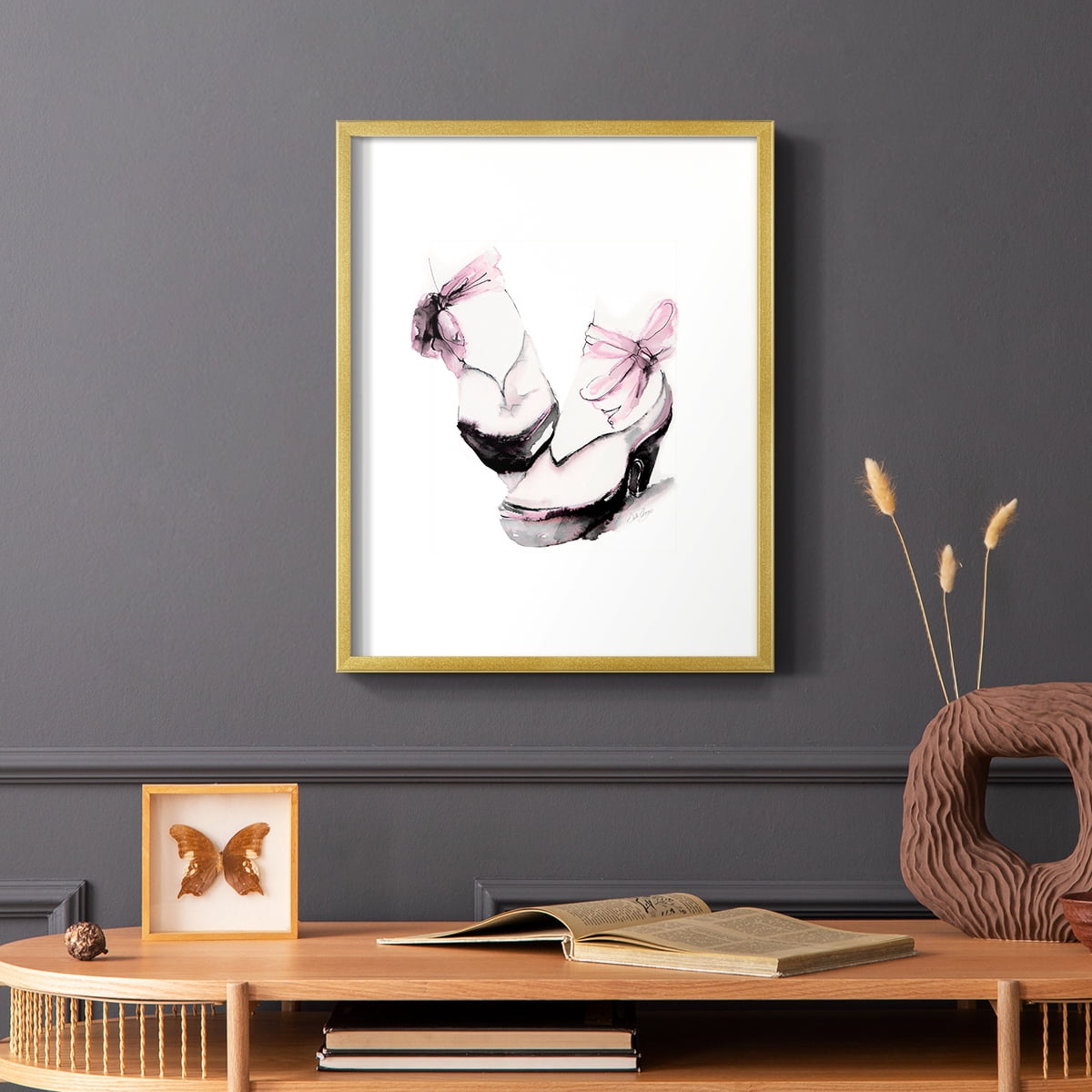 Ballet Platform in Paper Solid Wood 11 x 14 Framed Print