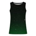 thumbnail image 4 of Men's Gradient Color Workout Tank Tops Sleeveless Crewneck Printed Gym Athletic T Shirts Green XL, 4 of 4