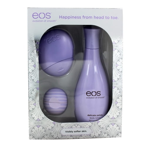 eos Evolution of Smooth Lip Balm Body Lotion Gift Set Purple, 3 Ea, 2