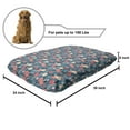 thumbnail image 2 of Vintage Rose Pet Bed, Continuous Floral Bouquet Repeating Pattern, Chew Resistant Pad for Dogs and Cats Cushion with Removable Cover, 24" x 39", Turquoise Pink, by Ambesonne, 2 of 4