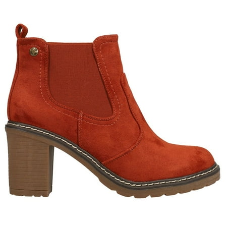 

Corkys Womens Rocky Round Toe Chelsea Casual Boots Ankle Mid Heel 2-3