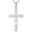 White Opal, variant on Celtic Cross Opal Necklace 925 Sterling Silver Irish Knot Infinity Cross Pendant Christian Religious Faith Jewelry Gift for Women Her, 18" to 20" Chain