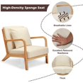 thumbnail image 3 of YODOLLA Mid-Century Accent Chair Set of 2,  Fabric Arm Chair for Living Room - Beige, 3 of 6