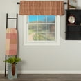 thumbnail image 4 of VHC Brands Sawyer Mill Plaid Cotton Farmhouse Kitchen Curtains Rod Pocket Hanging Loops 16x72 Valance, Red, 4 of 6