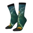 thumbnail image 2 of Uemuo Jelly Fish Pattern Women's Crew Socks, Soft Durable Breathable Moisture-Wicking with Odor Control Cotton socks, 2 of 9