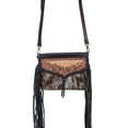 thumbnail image 2 of Women Western Floral Tooled Leather  Hair On Hide Shoulder Purse Hand bag 27FK06, 2 of 4