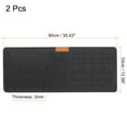 thumbnail image 2 of Uxcell 35x13" Desk Mat Protector, 2 Pack Dual Side Soft Smooth Mouse Pad Writing Mat, Dark Gray, 2 of 6