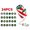 24PCS-Projector Light- A4, variant on Christmas Car Projector Light with 24 Festive Patterns, Portable USB‑Powered Holiday Projection Lamp, Diverse Xmas Image Light for Car Interior, Home Window & Christmas Eve Travel