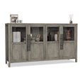 thumbnail image 3 of 55 Inch Large Self-Service Cabinet With 4 Glass Doors And Storage Side Panel Self-Service Cabinet For Kitchen, Dining Room Living Room Modern Storage Cabinet Desk, 3 of 8