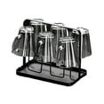 thumbnail image 1 of Juego de 6 vasos de agua de vidrio con asas y soportes, juego de tazas de vidrio con forma de flor de 7 oz., 1 of 7