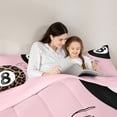 thumbnail image 4 of Erosebridal Billiards Game Sport Full Size Comforter Sets,Jungle Leopard Pattern Bedding Sets For Cheetah Girl, Reversible 3pcs, 4 of 7