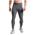 thumbnail image 1 of FRSASU Collants de Course Thermiques pour Hommes Leggings de Compression d'Entraînement Pantalons de Cyclisme pour Hommes Randonnée Jogging Gris, 1 of 9