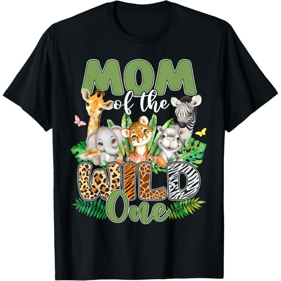 Mom Of The Wild One 1St Birthday Safari Family Matching T-Shirt Unisex S-5XL Hot Trending Shirt, Vintage Birthday Gift