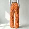 thumbnail image 6 of IYYVV Flannel Halloween Pajama Pants for Women Pumpkin Ghost Print Pjs Pants Fall Winter Soft Loungewear Bottoms Saffron 2XLL, 6 of 6