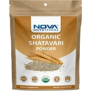 Nova Nutritions Certified Organic Shatavari Powder 16 OZ (454 gm)