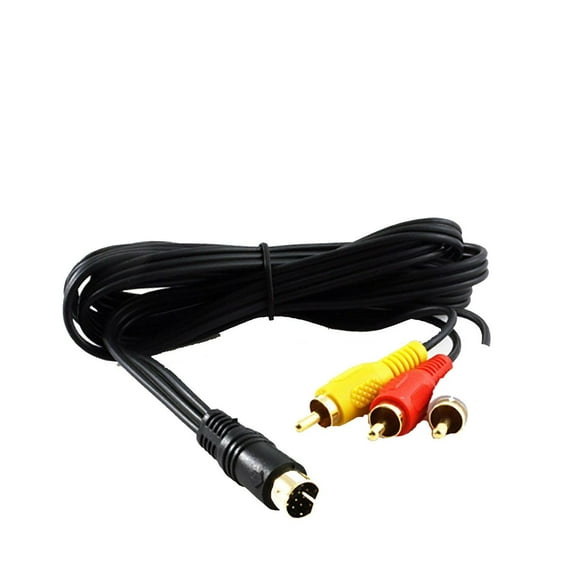 Retro-Bit 6 Feet Gold Plated AV Composite Cable For Sega Saturn System