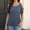 Navy, variant on Off Shoulder Top, Women's Casual Short Sleeve Raglan Sleeve Shirt, Summer Fashion Round Neck Blouse