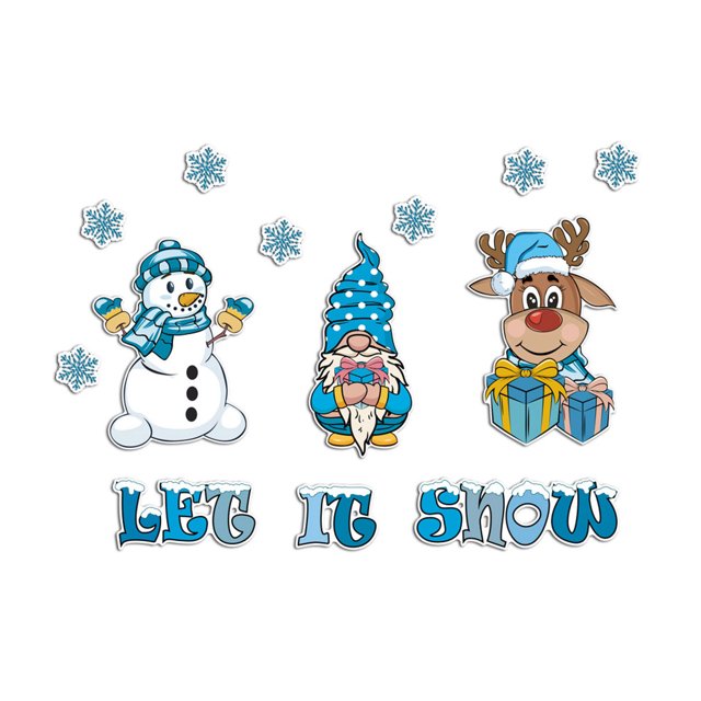 Christmas For Refrigerator Christmas Garage Door Magnets Large Decorations Sticker For Fridge Metal Door Santa Reindeer Holiday Magnets For Kitchen