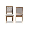 thumbnail image 2 of Baxton Studio Gideon Modern and Contemporary Grey Fabric Upholstered and Walnut Brown Finished Wood 2-Piece Dining Chair, 2 of 7