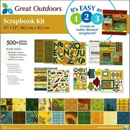 scrapbook bundle kit 12x12 great outdoors walmart com