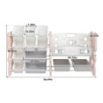 thumbnail image 3 of MONTARY Kids Toy Storage Organizer with 2 Tier Bookshelf and 12 Toy Bins, Pink, 3 of 9