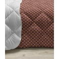 thumbnail image 3 of Geometric Down Alternative Comforter, Concentric Surreal Squares Motifs Abstract Symbols Warm Tone Backdrop, Microfiber Quilt for All Season, 5 Sizes, Seal Brown Champagne, by Ambesonne, 3 of 3