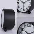 thumbnail image 4 of Silent Analog Alarm Clock,Black Metal Large 3D Digits,Non Ticking Table Clock with Night Light Bedside Alarm Clock 10.8cm, 4 of 4