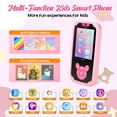 thumbnail image 5 of Kids Smart Phone Toys for Girls Ages 3-7 with Dual Camera, 2.8" Touchscreen Toddler Phone with Learning Games, Video Player Travel Toys with MP3 Music Player for Christmas Birthday Gifts, Pink, 5 of 7